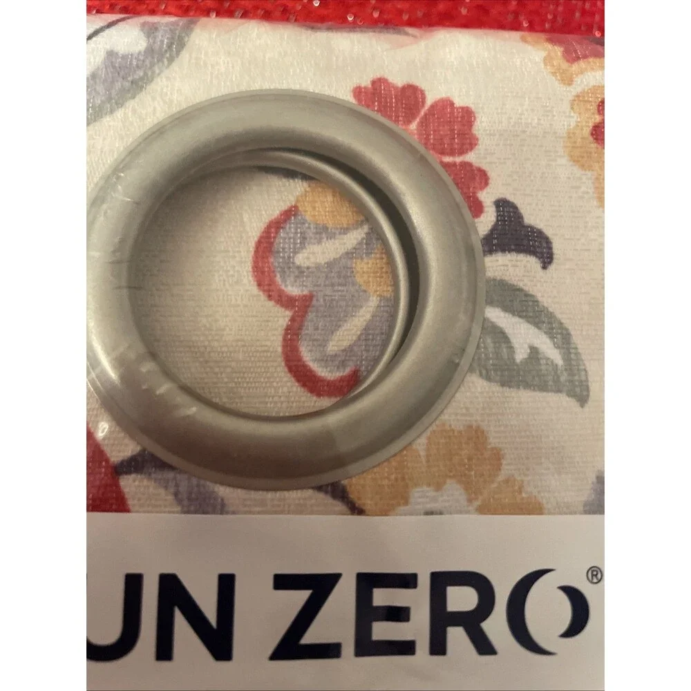 Sun Zero Lichtenberg Floral Grommet Light Filtering Curtain 40x84in.